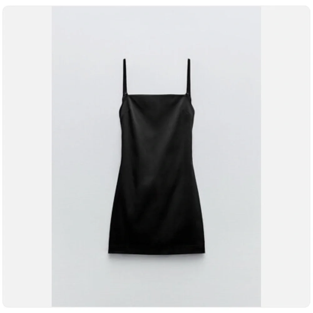 Zara Little Black Dress Strappy Open Back Mini NWT 🩷 - Picture 5 of 7